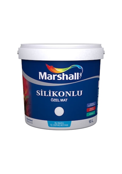 Marshall Silikonlu Özelmat İç Cephe Boyası Beyaz 15 Lt. 15 L