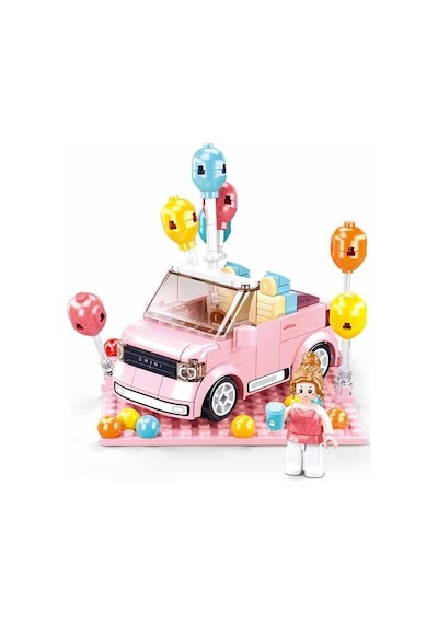Mini Handcraft Party Car Pembe Yapım Seti, 245 Parça