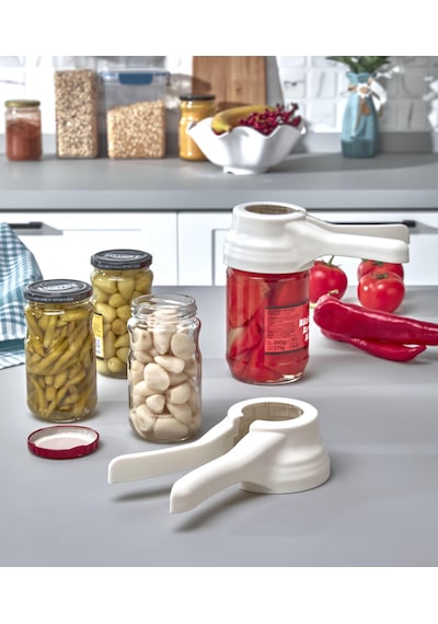 Kırılmaya Karşı Dayanıklı Plastik Konserve Turşu Kavanoz Açacağı Beyaz
