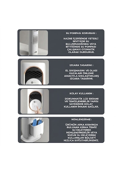 Hava Isıtıcı Soğutucu Hava Nemlendirici Uzaktan Kumandalı Uv Işık Fn-550