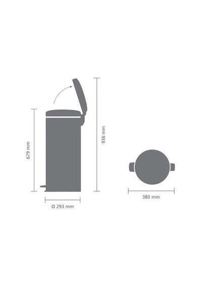 Brabantia Çöp Kutusu 30 Lt Pedallı Newicon Fpp Mat Steel 111822