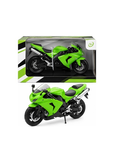 1/12 Zx-10r 2006 Model Yeşil Motorsiklet Çok Renkli