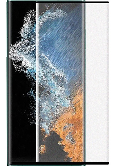 Samsung Galaxy Uyumlu S23 Ultra 3D Tam Kaplayan Mat Cam Koruma - AL3124