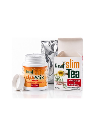 Kiraz Saplı Biberiyeli Karışım Bitki Çayı 45 Adet + Chia Mix 150 G 2'li Bitkisel Set - 943197848