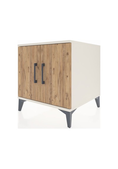 Kronos Komodin 2 Raflı 2 Kapaklı 60x59x64 Aytaşı-çam Aytaşı