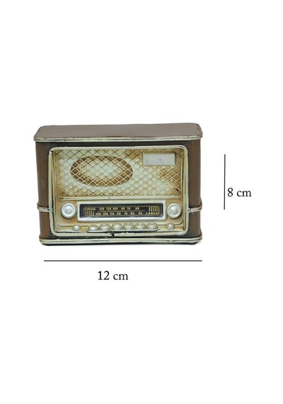 C1320 Dekoratif Metal Radyo Kahve