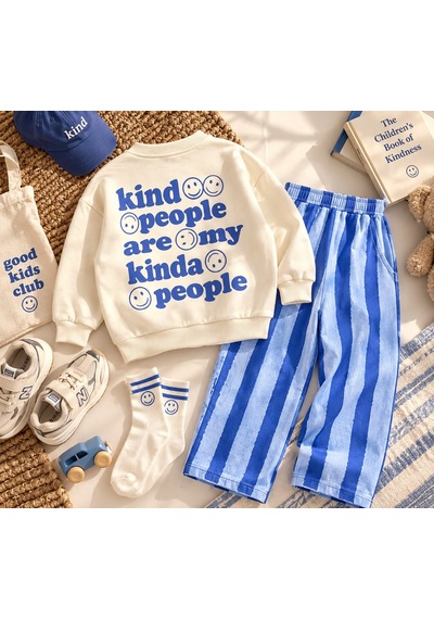 Lolliboomkids Erkek Çocuk Slogan Yazı Smile Baskılı 3 İplik Kumaş Kanvas Pantolonlu Pamuklu Alt Üst Takım Mavi Lolliboomkids Erkek Çocuk Slogan Yazı Smile Baskılı 3 İplik Kumaş Kanvas Pantolonlu Pamuklu Alt Üst Takım Mavi