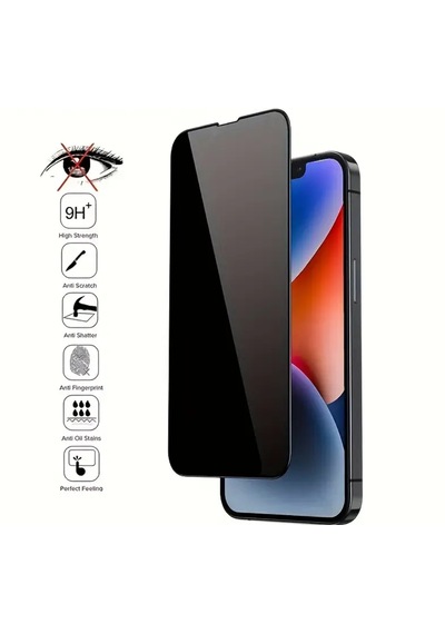 Iphone 17 Pro Uyumlu Hayalet Ekran Koruyucu Tam Kapatan Gizli Temperli Cam
