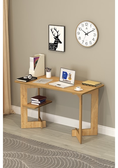 Asra Trend Raflı Modern Çalışma Masası ÇM-02 %100 MDF Bilgisayar Ofis Ders Masası Safir Meşe Asra Trend Raflı Modern Çalışma Masası ÇM-02 %100 MDF Bilgisayar Ofis Ders Masası Safir Meşe