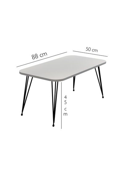Dikdörtgen Orta Sehpa Oval Kenar Dekoratif Sehpa Orta Sehpa Metal Tel Ayak Ahşap Ceviz