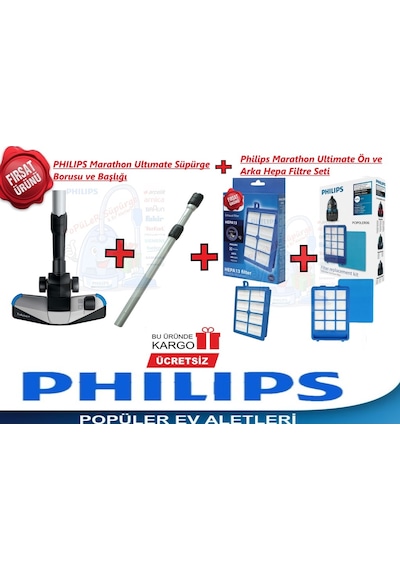 Philips Uyumlu Fc9923/07 Marathon Süpürge Süper 4'Lü Set (409063076)