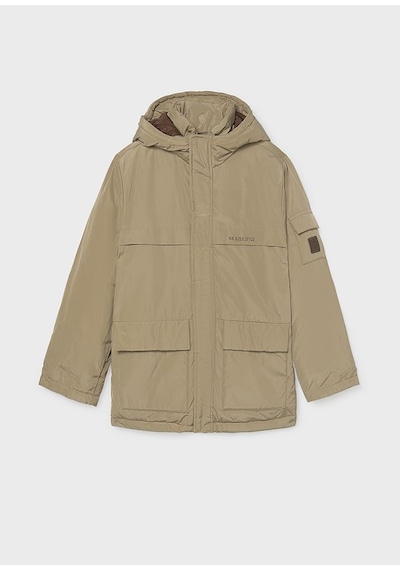 Mayoral Erkek Çocuk Kapüşonlu Parka Mont Krem 7415