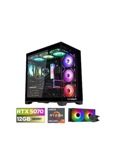 Xaser Lexus X540 R7-5700X 32 GB 1 TB SSD 12 GB RTX5070 Masaüstü Oyuncu Bilgisayarı
