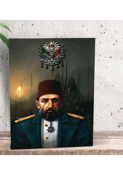 Bk Gift Sultan Iı Abdülhamid Han Tasarımlı Dekoratif Mini Kanvas (551117454)