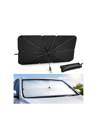 Uv Işınlarına Dayanıklı Katlanabilir Oto Ön Cam Güneşliği - 140x79 Cm