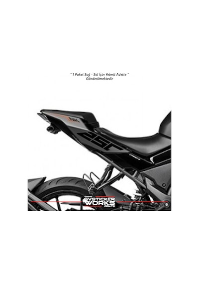 Cfmoto 250nk Sticker Arka Kuyruk Üzeri Sağ Sol 250 Yazısı Siyah