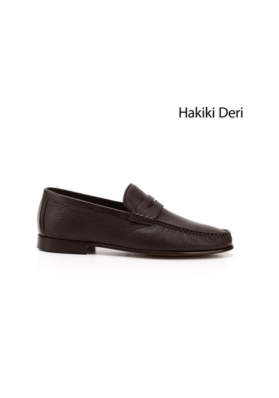Gönderi(R) Gönderi R Kahverengi Kösele Taban Hakiki Deri Loafer Ayakkabı Kahverengi