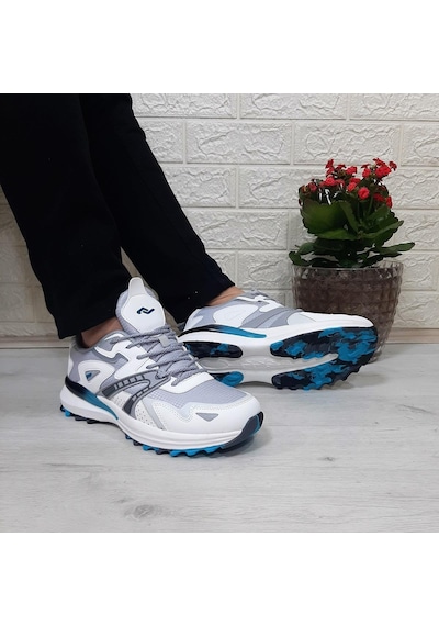 Jump 29725 Beyaz Gri Anatomik İç Taban Erkek Spor Ayakkabı 001