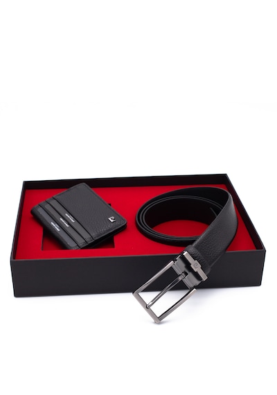 Pierre Cardin Deri Cüzdan & Kemer İkili Set Pc100f-0205f6d Siyah