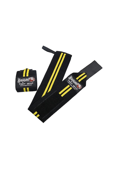 Dragondo 63911 Halter Ve Fitness Bilek Bandajı Yeni Seri Siyah - Sarı