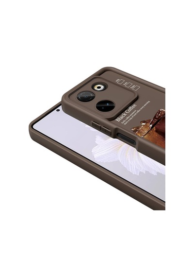 Kilifone - Tecno Camon 20 Pro 4g Uyumlu Kılıf Kamera Korumalı Baskılı Arka Yüzey Klas Kapak - Siyah - T32304