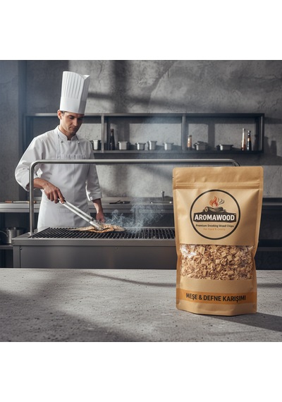Grill Mangal Bbq Barbekü İçin Meşe Ağacı & Defne Özü Tütsüleme Aroma Talaşı