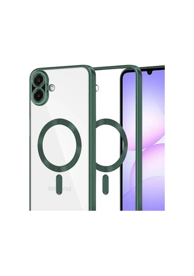 Samsung Galaxy A07 4g Kross Magneticsafe Kapak - Koyu Yeşil 0.2M-Çok Renkli