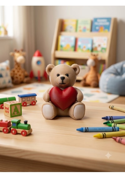El Yapımı 3d Baskı Teddy Ayıcık Üçlüsü -