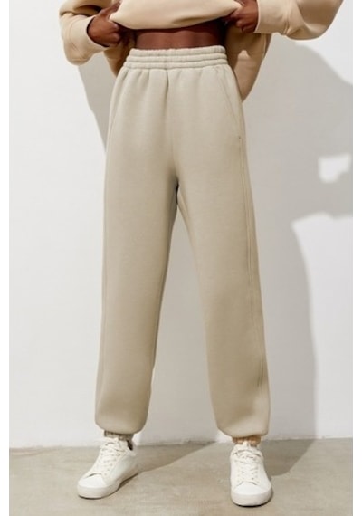 Madmext Kadın Bej Comfort Fit Eşofman Altı Mg1353 BEJ