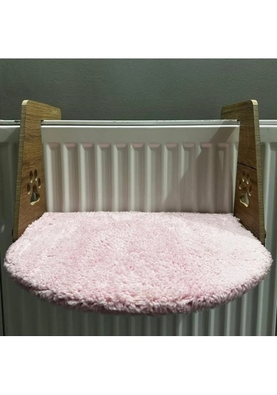 Pribor Kedi Kalorifer Petek Yatağı Peluş Kolay Montaj Geçmeli Sistem Pembe