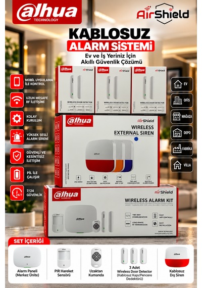 Art-arc3000h-03-fw2, Wifi+2g+3g+ 4g, Kablosuz, Alarm + 3 Adet Wireless Door Detector