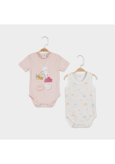 Çimpa Panolino 2'li Bebek Body 20756 Ekru - Pembe