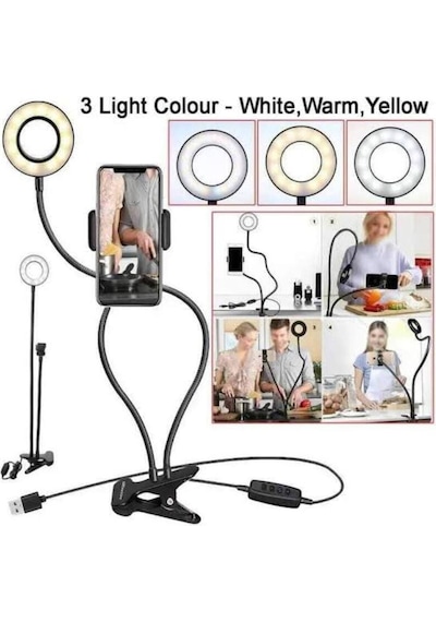 Led Ring Light Youtuber Light Stüdyo Işığı Akrobat Selfie Led Masa Lambası