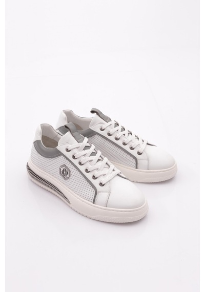 Dgn 6235 Erkek Bağcikli Sneakers Ayakkabi Beyaz