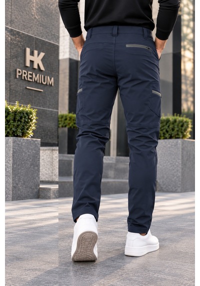 Hk Premium Erkek Haki Softshell Su Geçirmez Taktik Kargo Pantolon Moto Kurye & Outdoor Lacivert