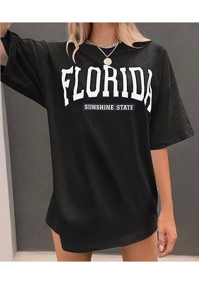 Modi Bisiklet Yaka Baskılı T-shirt - Siyah - Mymg142454
