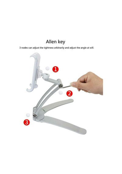 Taşınabilir Tablet 3-13 İnç Alüminyum Tutucu Stand Montajı, Ipad Aır/mını/ıpad Pro 12.9, Ms Surface Book 2 13,5 İnç Masa, Ofis, Mutfak, Mağaza Köşkü, Duvar Montajı, Tuvalet Vb. Gümüş İle Uyumlu
