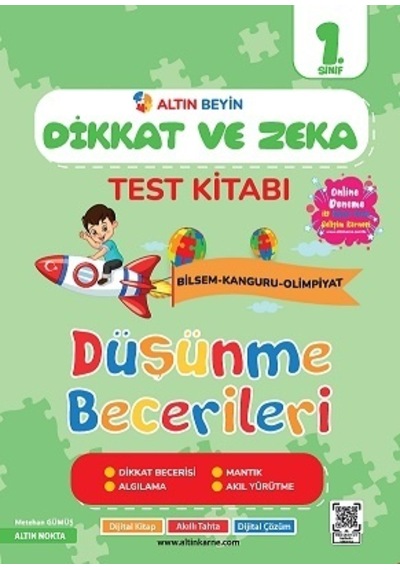 Altın Nokta 1. Sınıf Dikkat Ve Zeka Test Kitabı