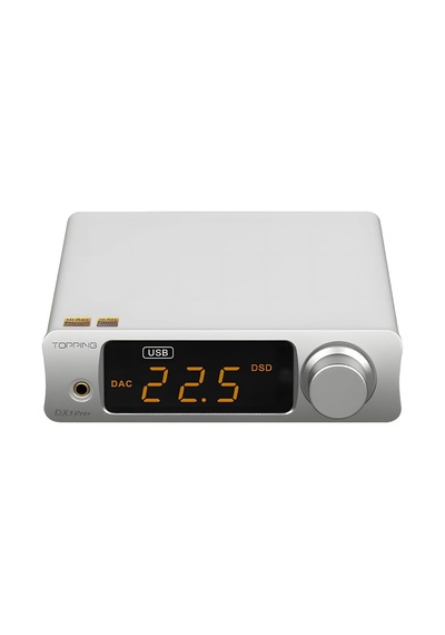 Topping Audio Dx3 Pro+ Es9038q2m Desktop Dac Ve Headphone Amplifier, Silver, Dac Ve Kulaklık Am