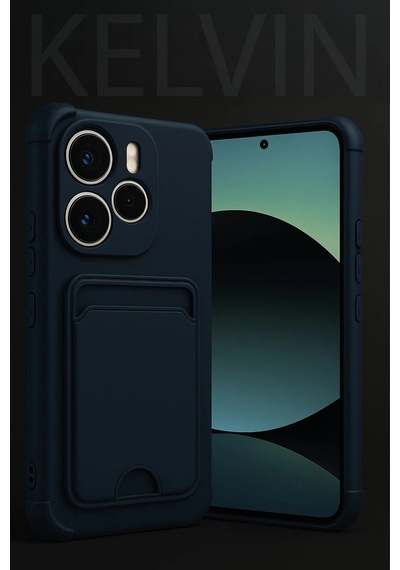 Xiaomi Redmi Note 14 4g Kelvin Kartvizitli Silikon - Siyah Düz Renkli