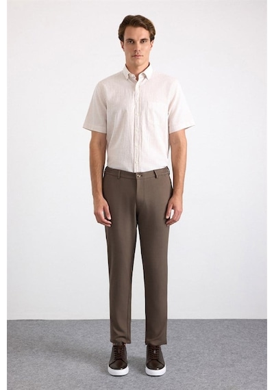 Süvari Koyu Kahve Slim Düz Jogger Pantolon Spn2020500010-kh9