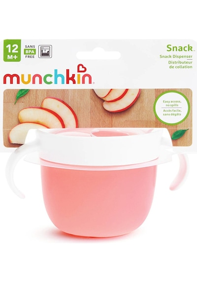 Munchkin Atıştırmalık Kabı Güvenli Kapatılabilir Kapaklı 12+ Ay Pembe