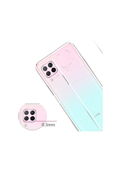 Huawei P40 Lite Kılıf Lüx Şeffaf Silikon Kılıf