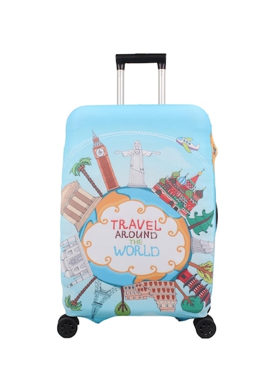 Bagacar Travel Büyük Orta Kabin Boy İçin 3 Lü Valiz Kılıfı Çok Renkli