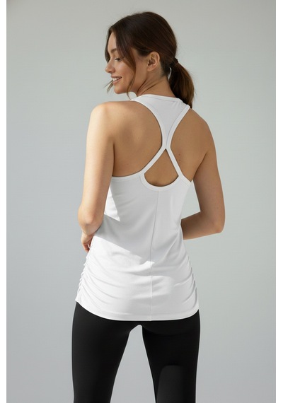 Scorp Aura Sırt Detaylı Kadın Spor Atlet Beyaz Renkli