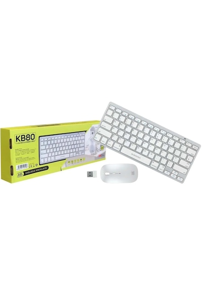 Subzero Kb80 2.4ghz Kablosuz Q Mini Klavye Ve Mouse Seti Beyaz Diğer