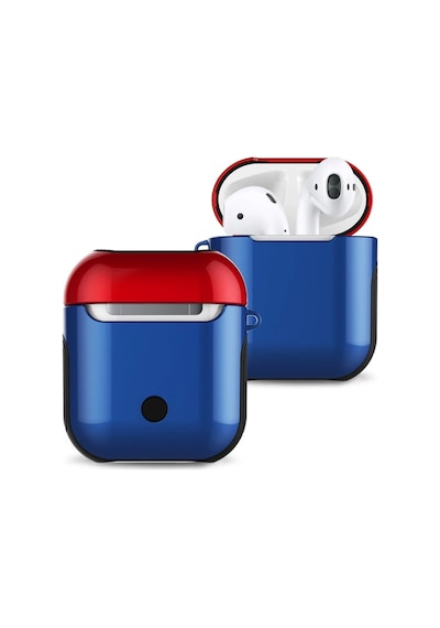Cosmotex Newface Apple Uyumlu AirPods 2 2.nesil 3in1 Kılıf - Lacivert-kırmızı