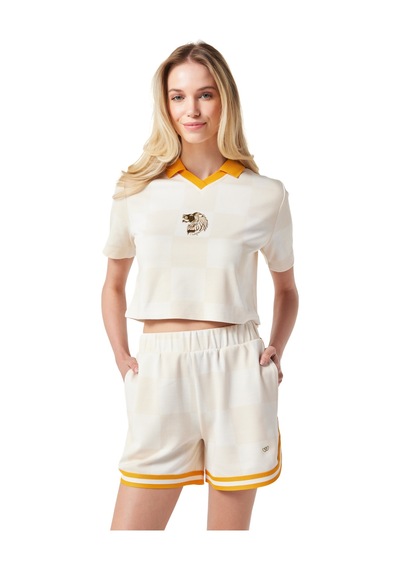 Gsstore X Midground Kadın Jakarlı Şort K251222 Ekru