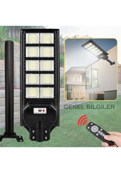 2000w Solar Led Sokak Lambası 67 Cm - 3.5 Kg Ağır Hizmet Tipi , Park Ve Otopark Aydınlatma Armatürü 1 Adet