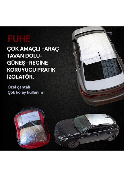 Fuhe Araç Tavan Güneş Dolu Ve Reçine Koruyucu Pratik Çantalı İzolatör 1 ADETLİ SET